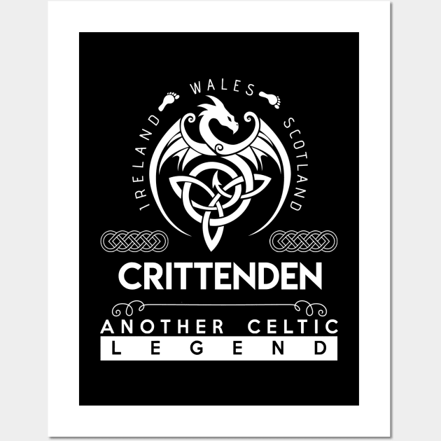 Crittenden Name T Shirt - Another Celtic Legend Crittenden Dragon Gift Item Wall Art by harpermargy8920